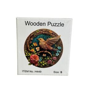 Wooden Puzzle BIRD And BLOOM Small Pieces New In Box Whimsical